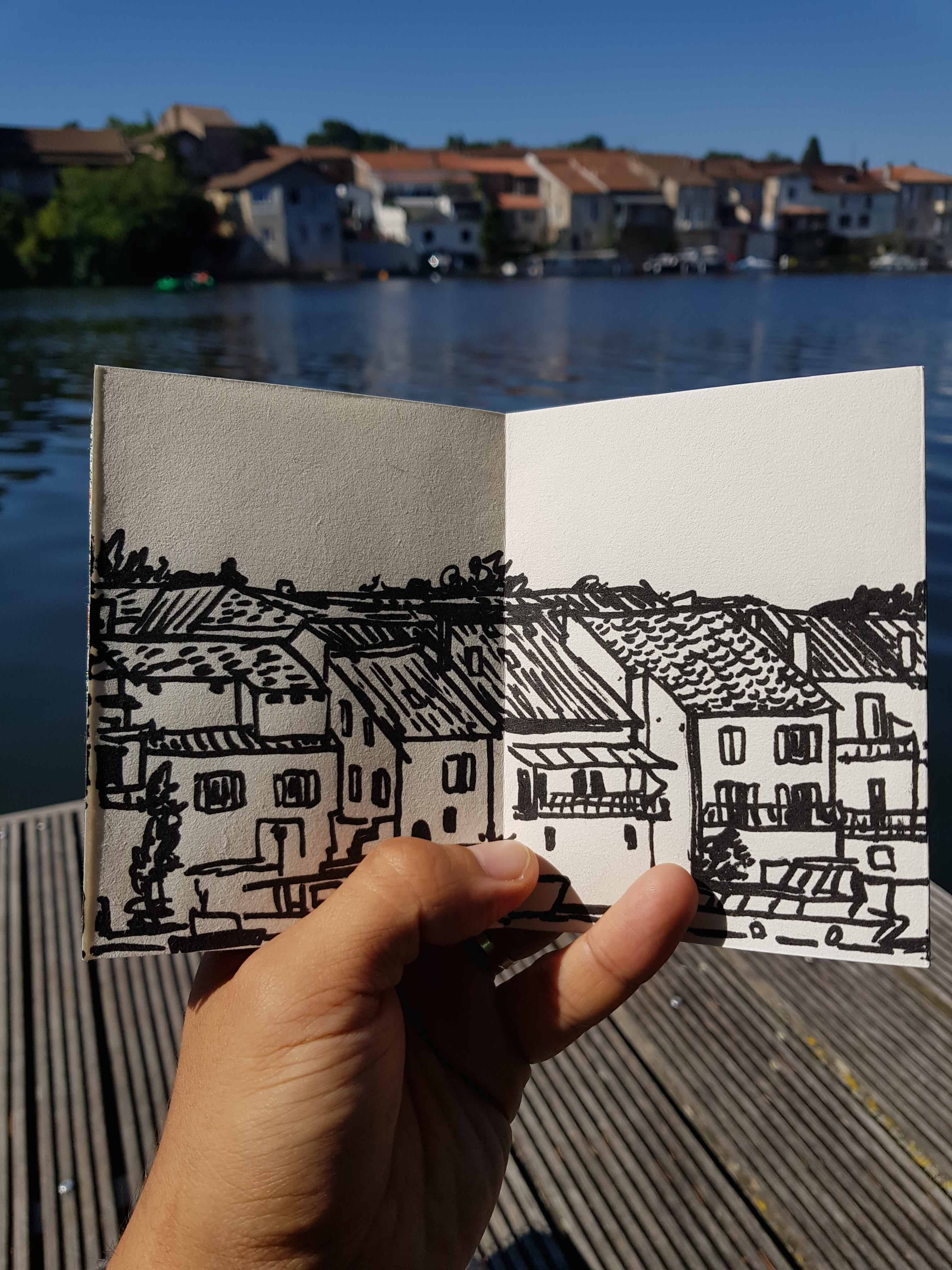 Dessin de Penne d'Agenais par Tchandra Cochet