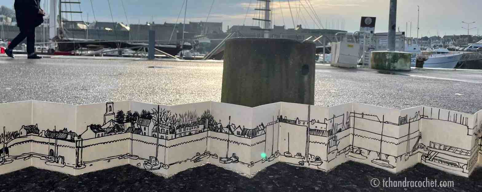 Dessin panoramique Concarneau