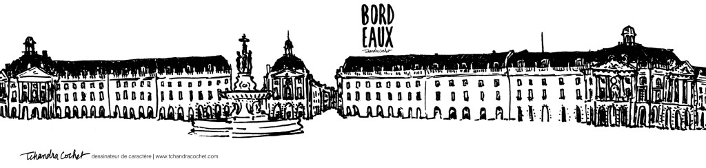 Carte postale panoramique Bordeaux, Place de la Bourse