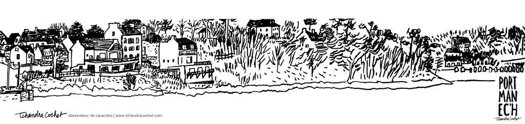 Carte postale panoramique Port-Manec'h